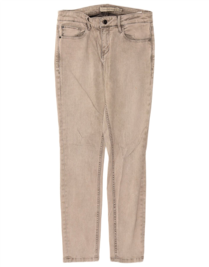 CALVIN KLEIN Женские узкие джинсы W30 L30 Серые хлопковые