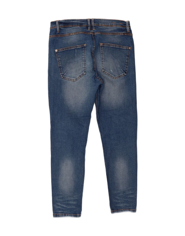 Мужские потертые джинсы скинни Zara EU 42, большие W32 L28, синие