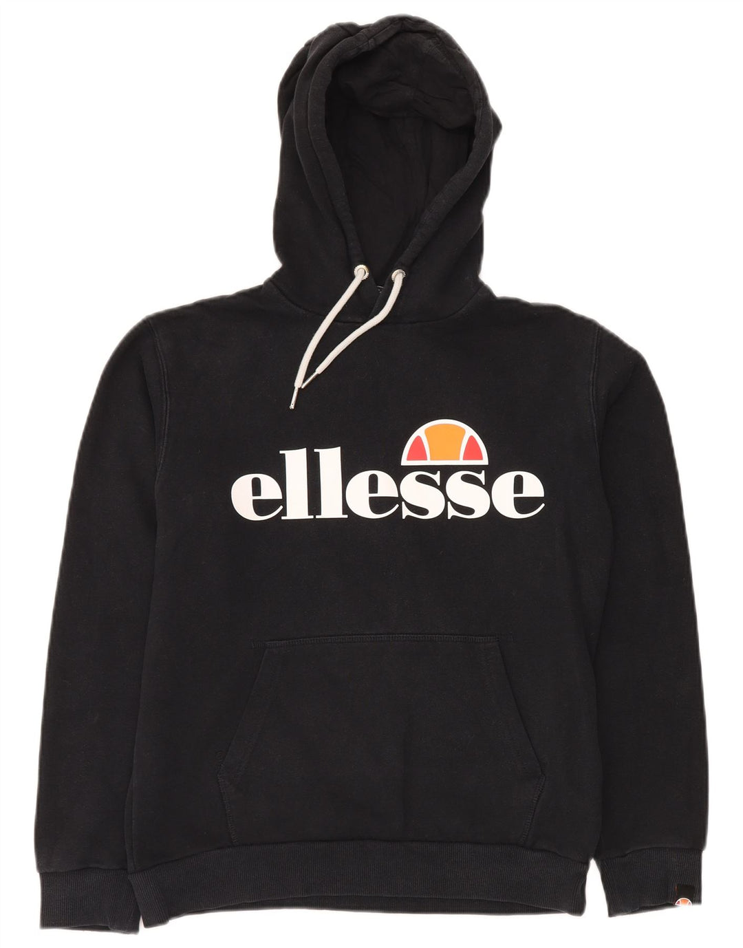 ELLESSE Женский джемпер с капюшоном оверсайз с рисунком UK 8, маленький, черный, хлопок
