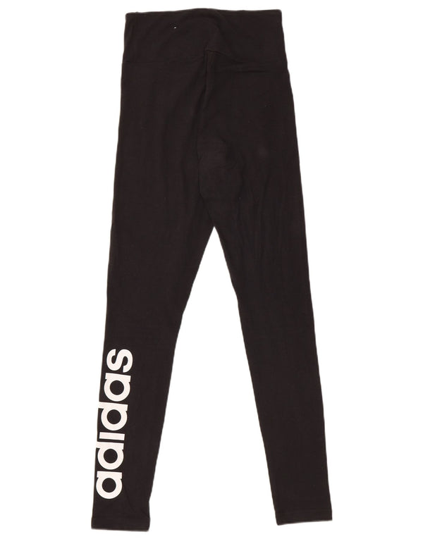 Женские леггинсы Adidas с рисунком UK 4/6 XS, черный хлопок