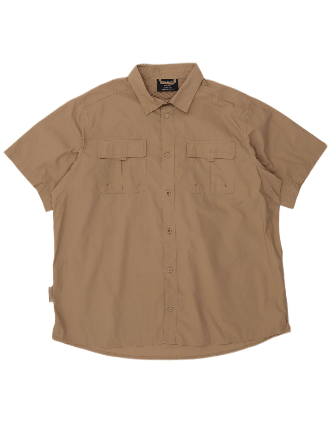 Мужская рубашка с коротким рукавом Mountain Warehouse 2XL, бежевый полиэстер