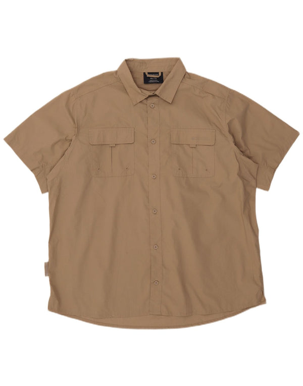 Мужская рубашка с коротким рукавом Mountain Warehouse 2XL, бежевый полиэстер