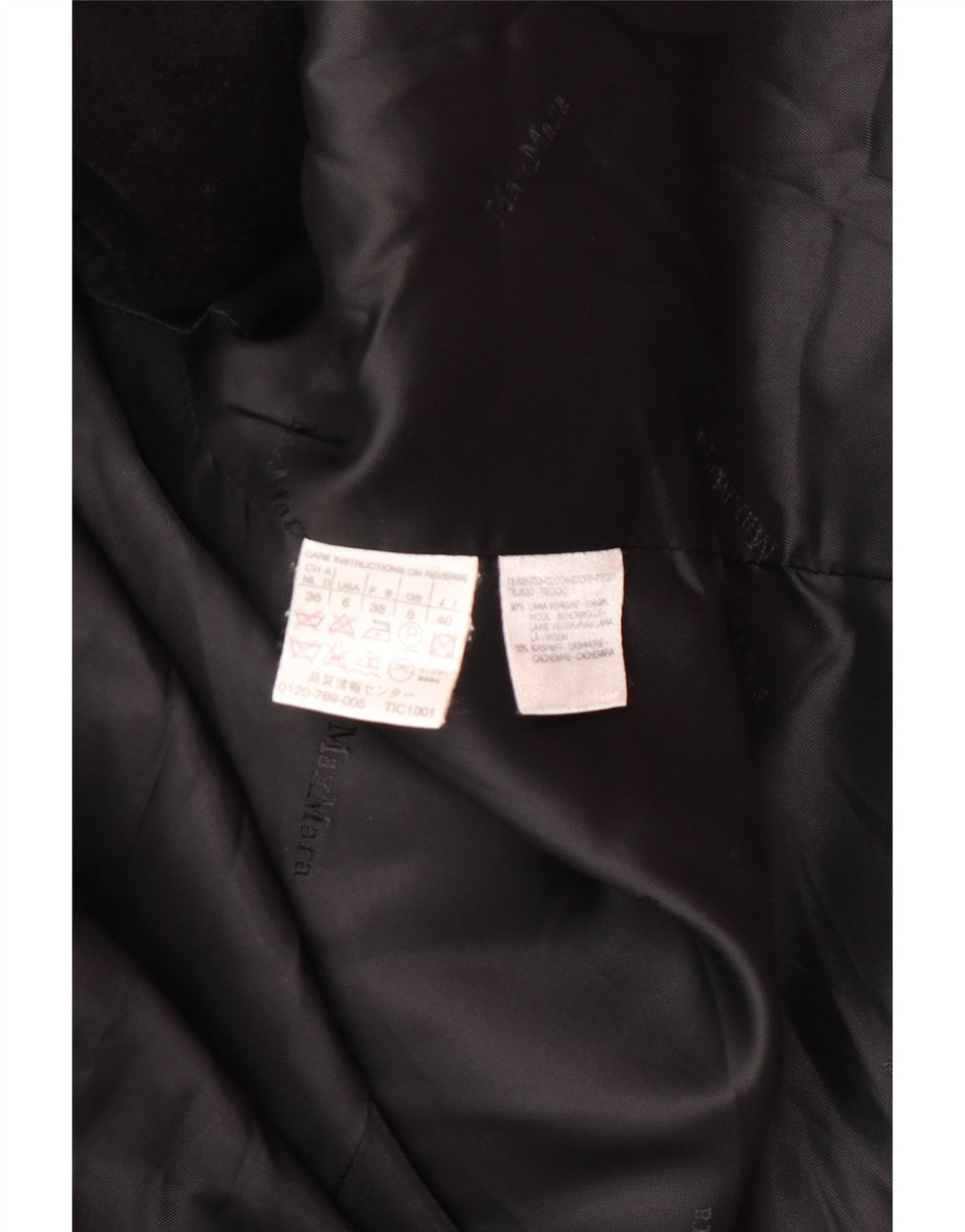 MAX MARA Женское пальто UK 8 маленькое черное шерстяное классическое