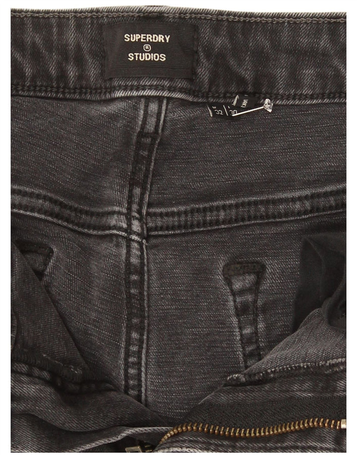 Женские укороченные джинсы Superdry Slim W32 L25, серый хлопок