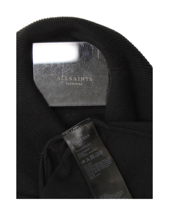 ALL SAINTS Womens Oversized Long Sleeve Jumper Dress UK 14 Medium Black Vintage All Saints and Second-Hand All Saints from Messina Hembry 