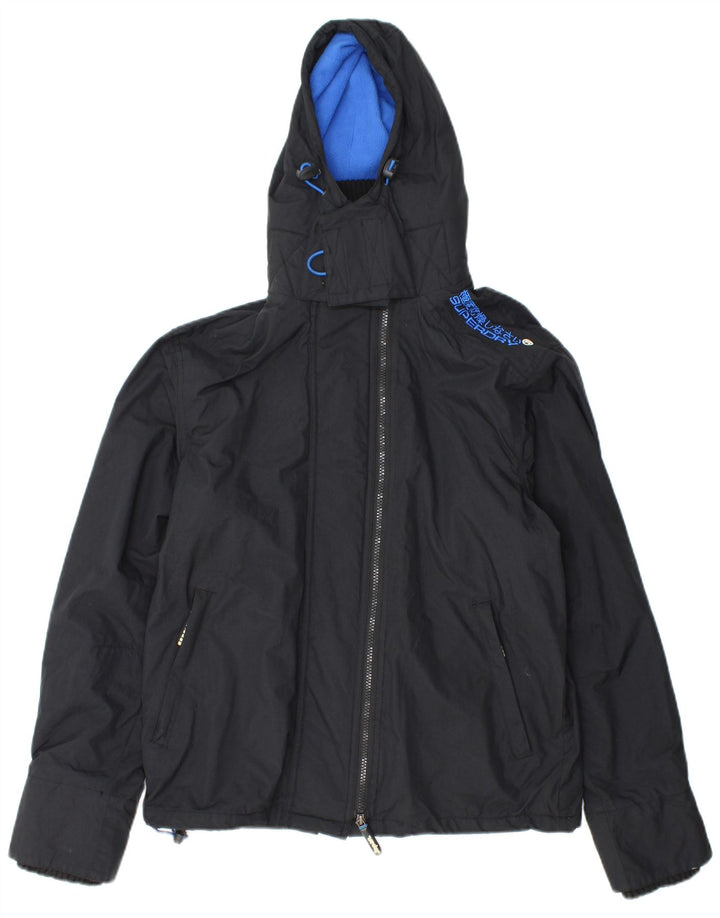 SUPERDRY Женская ветровка с графическим рисунком UK 14 Средний Черный