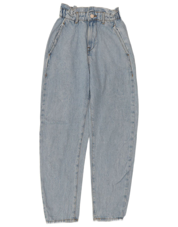 ZARA Womens High Waist Loose Jeans EU 32 2XS W22 L26 Blue Cotton