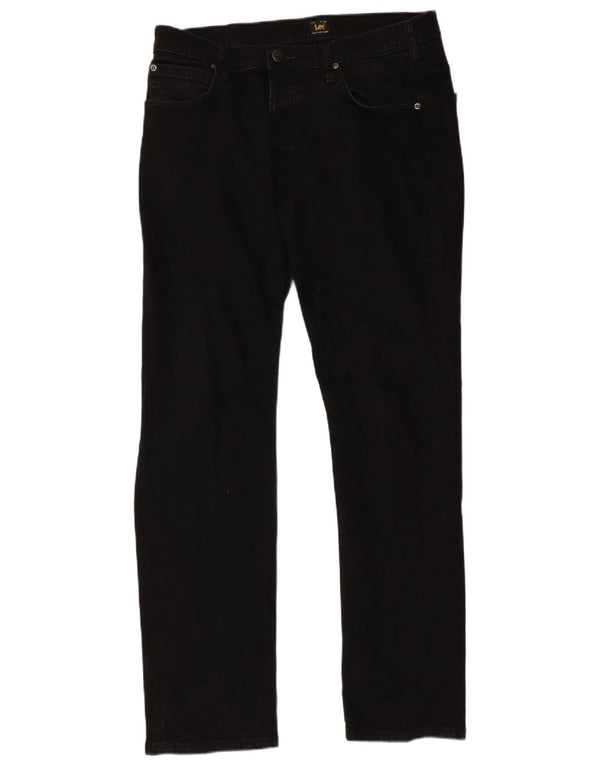 Мужские прямые джинсы LEE W36 L32, черный хлопок