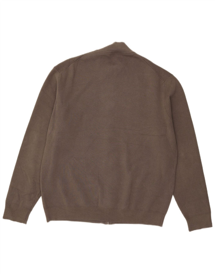 Мужской кардиган-свитер Massimo Dutti XL, серый хлопок