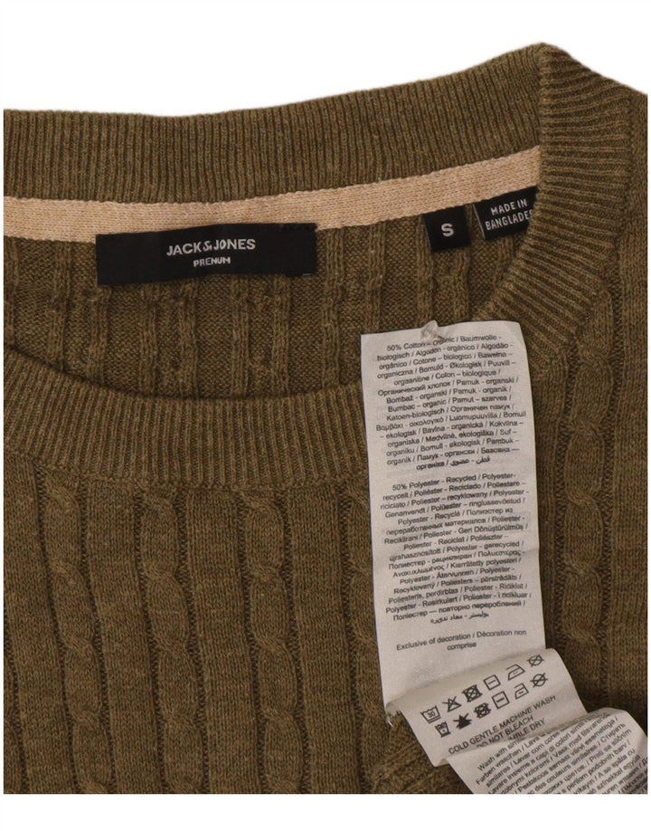 Мужской джемпер с круглым вырезом Jack & Jones, маленький хаки