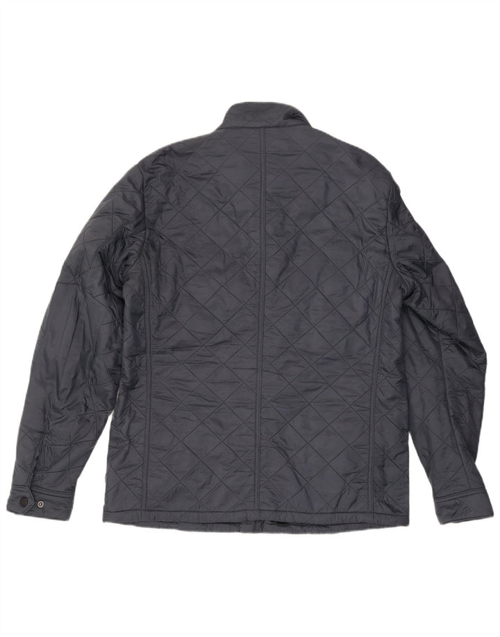 Мужская стеганая куртка BARBOUR UK 40, большая, темно-синяя, полиамид