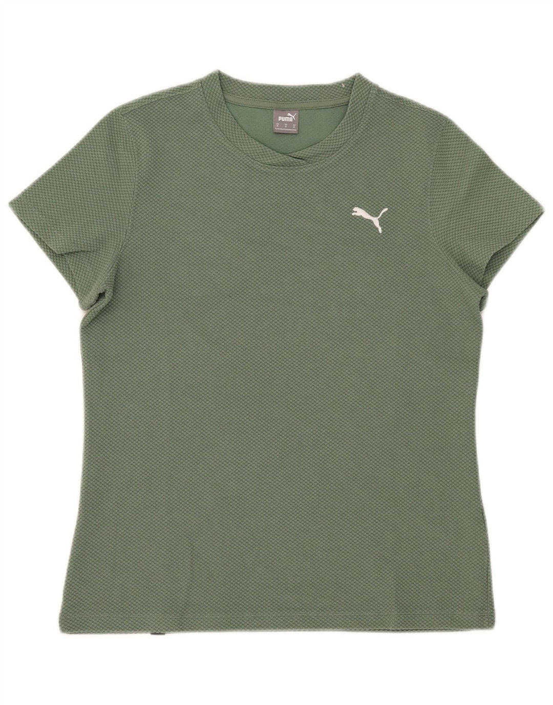 Женская футболка Puma Top UK 12, средний зеленый хлопок, хлопок