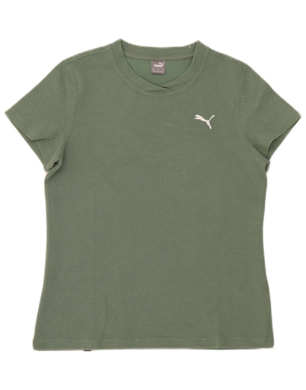 Женская футболка Puma Top UK 12, средний зеленый хлопок, хлопок
