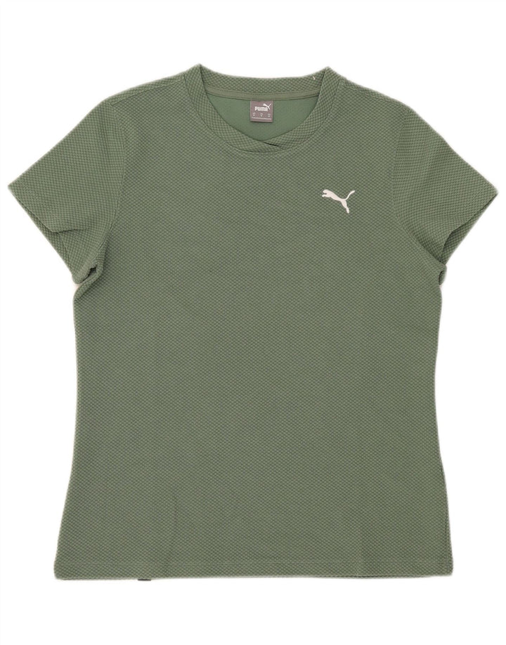 Женская футболка Puma Top UK 12, средний зеленый хлопок, хлопок