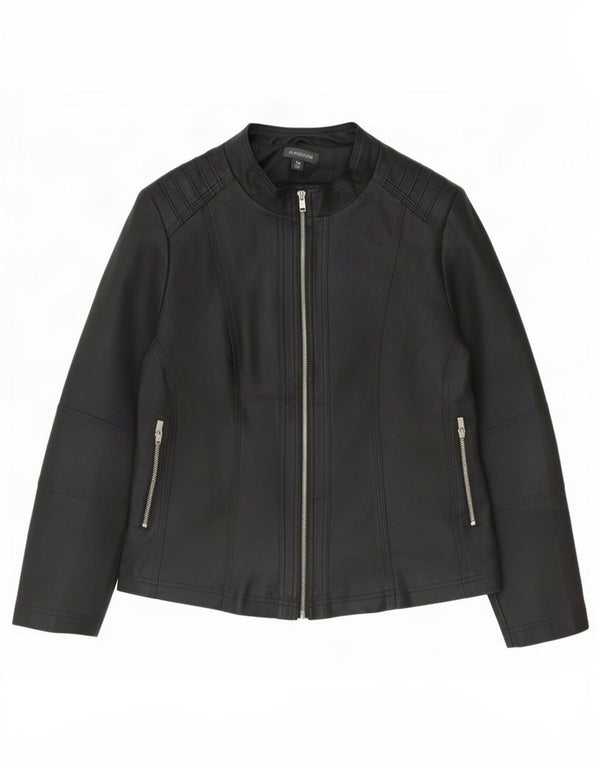 Женская байкерская куртка Marks & Spencer Autograph UK 14, большая черная