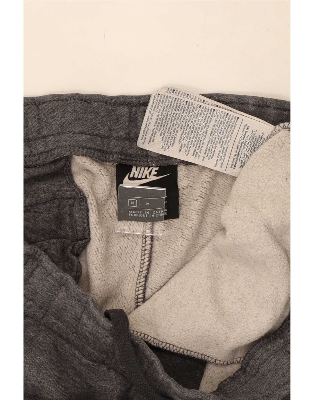 Мужские спортивные брюки с графическим рисунком Nike, хлопковые джоггеры среднего серого цвета