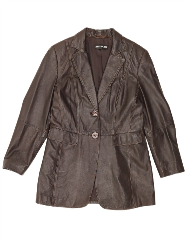 Женский пиджак на двух пуговицах Gerry Weber UK 14, средний коричневый цвет