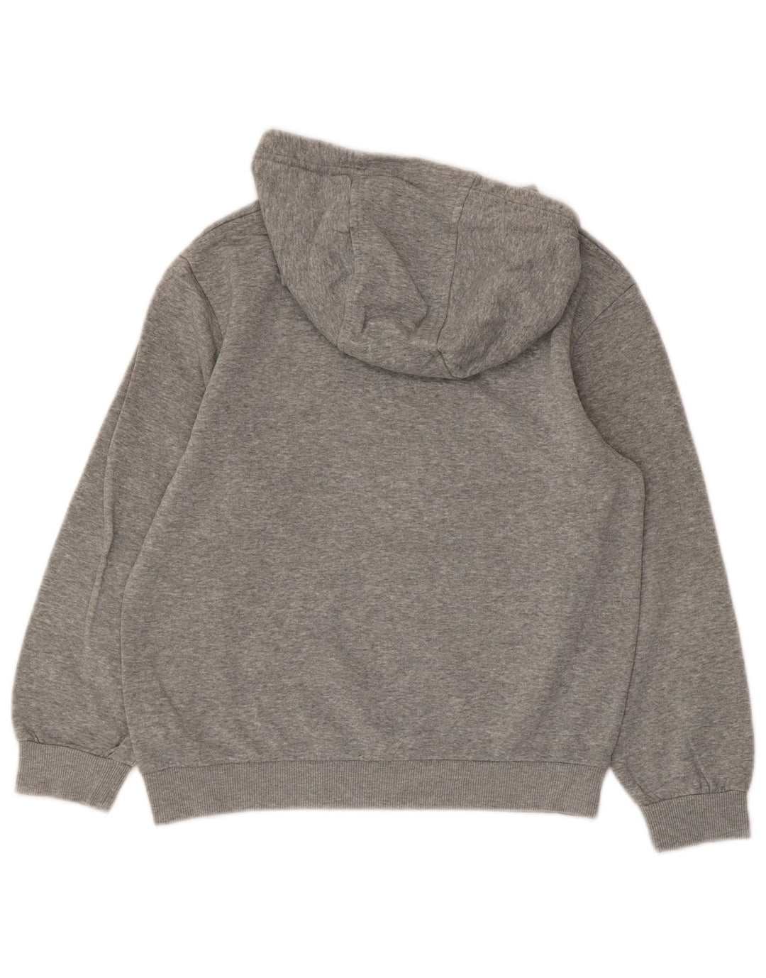 NIKE Boys Hoodie Jumper 10-11 Years Medium Grey Cotton