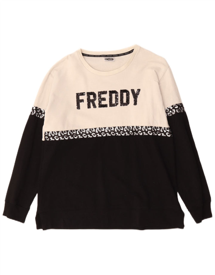 Женский джемпер с рисунком Freddy UK 14, большой черный цвет с цветными блоками