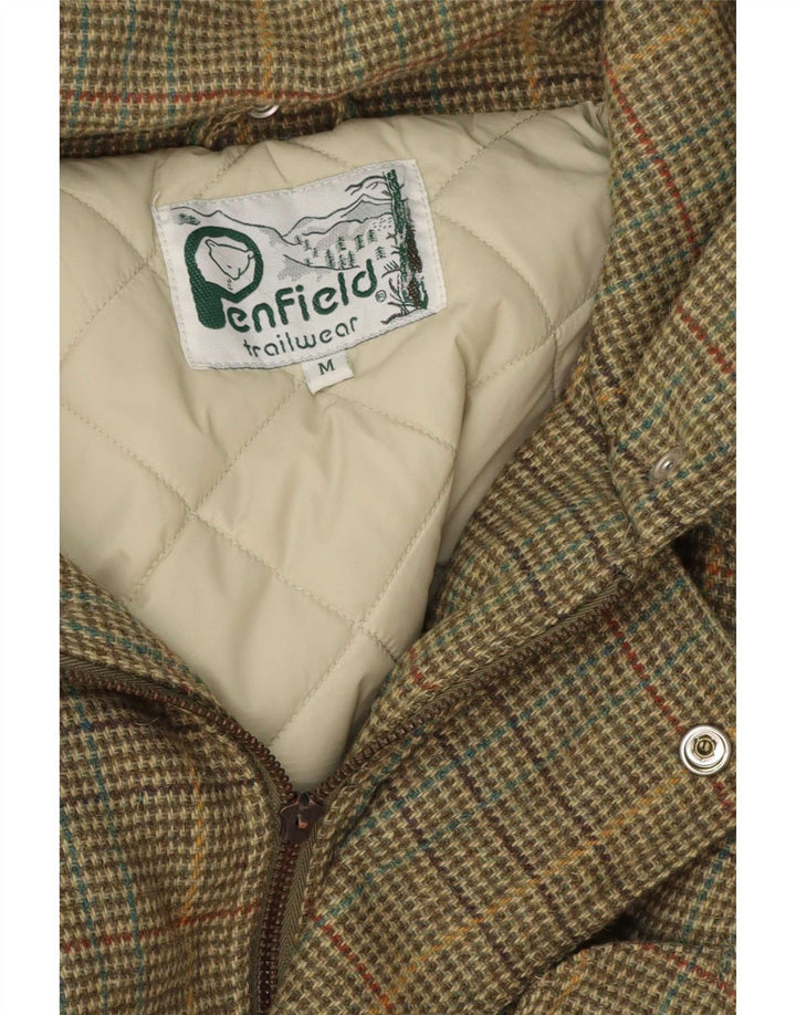 Мужская стеганая куртка Penfield с капюшоном UK 38 Средний хаки "гусиные лапки"