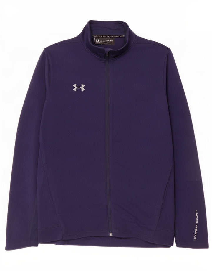 Мужской спортивный костюм с графическим рисунком Under Armour, верхняя куртка среднего размера, темно-синий, полиэстер