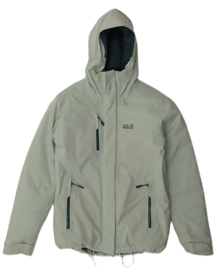 Женская стеганая куртка оверсайз с капюшоном Jack Wolfskin, Великобритания, 8/10, маленькая, зеленая