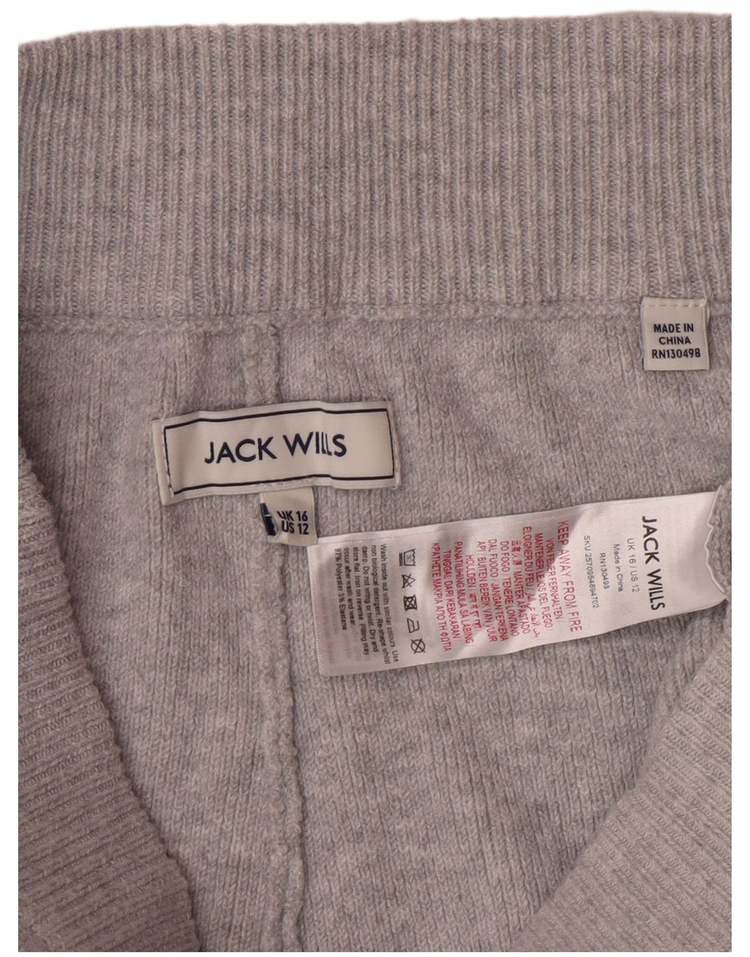 JACK WILLS Женские спортивные брюки Джоггеры Великобритания 16 Большие серые крапинки