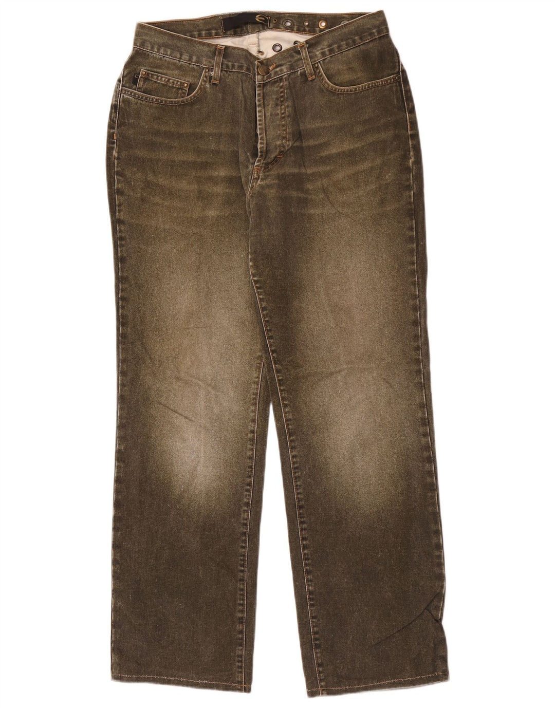 Женские прямые джинсы Just Cavalli W30 L30, хлопок цвета хаки