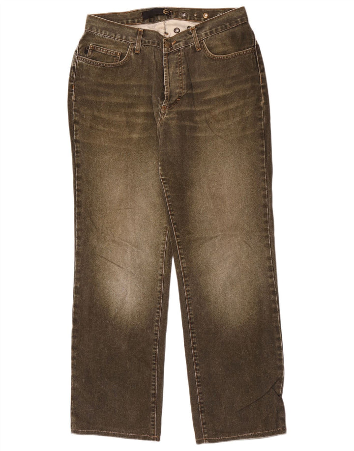 Женские прямые джинсы Just Cavalli W30 L30, хлопок цвета хаки