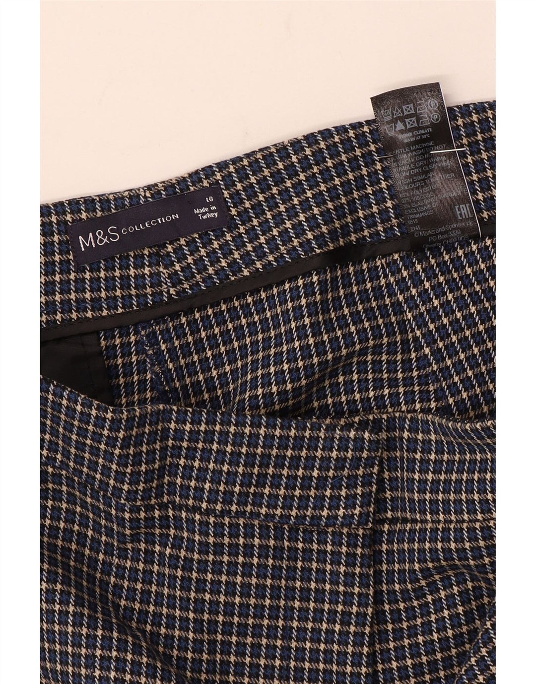 Женские укороченные брюки Marks & Spencer UK 10, маленькие W28 L25, синие