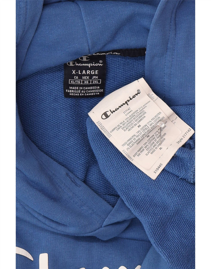 Мужской джемпер с капюшоном Champion XL, хлопок, синий