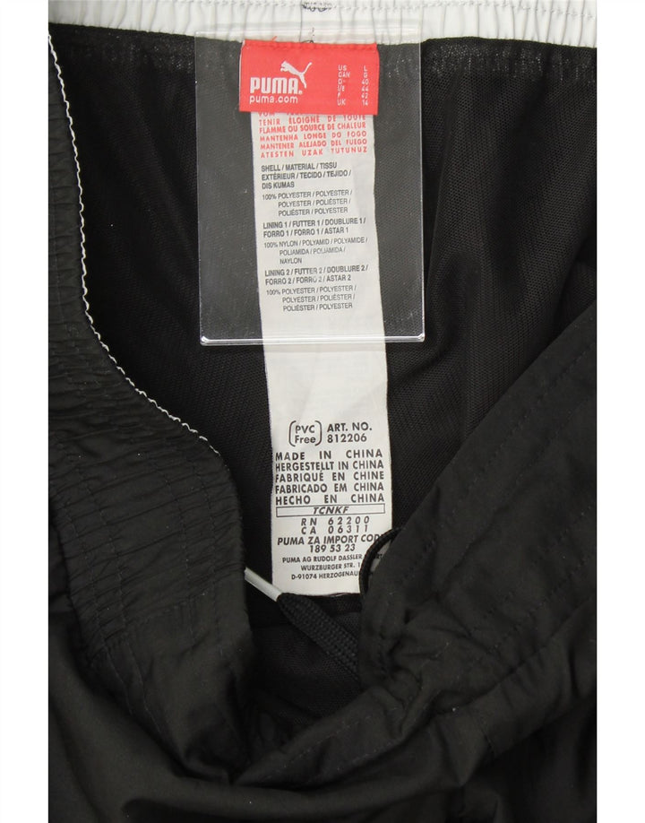 PUMA Womens Tracksuit Trousers UK 14 Large Black Polyester Vintage Puma and Second-Hand Puma from Messina Hembry 
