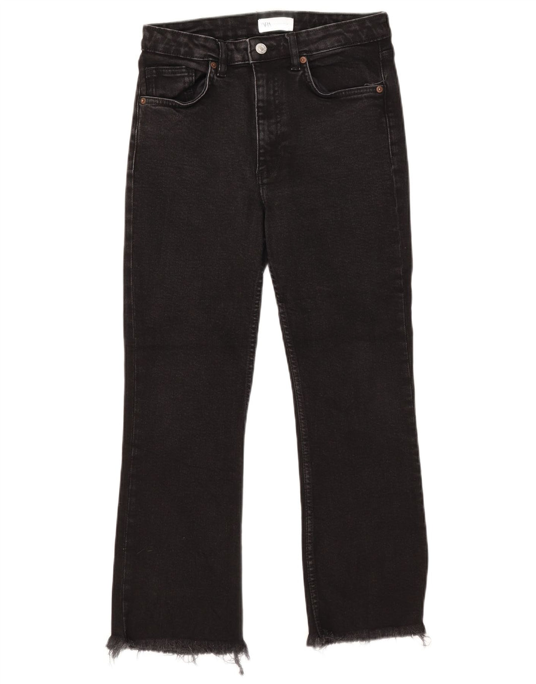 Женские укороченные джинсы Zara EU 38 Small W28 L25, черные