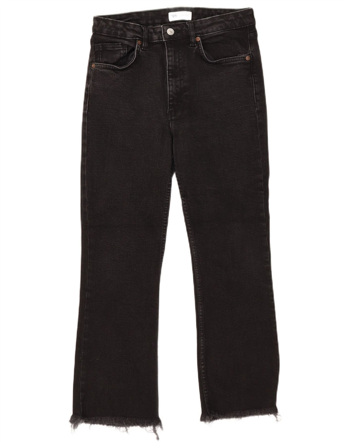 Женские укороченные джинсы Zara EU 38 Small W28 L25, черные