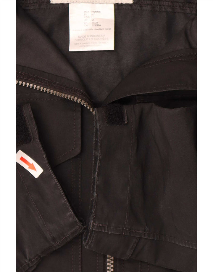 Мужская дождевик с капюшоном Jack Wolfskin UK 36/38, средний черный полиэстер