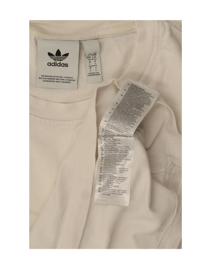 Мужская футболка Adidas Top большого размера из белого хлопка