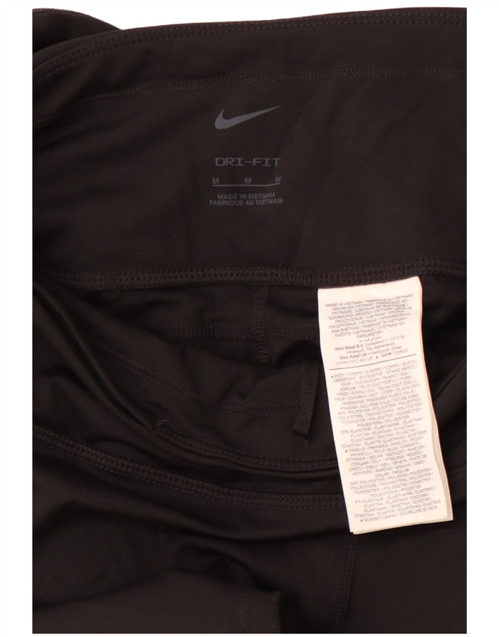 Женские укороченные леггинсы NIKE Dri Fit UK 12, средний черный полиэстер