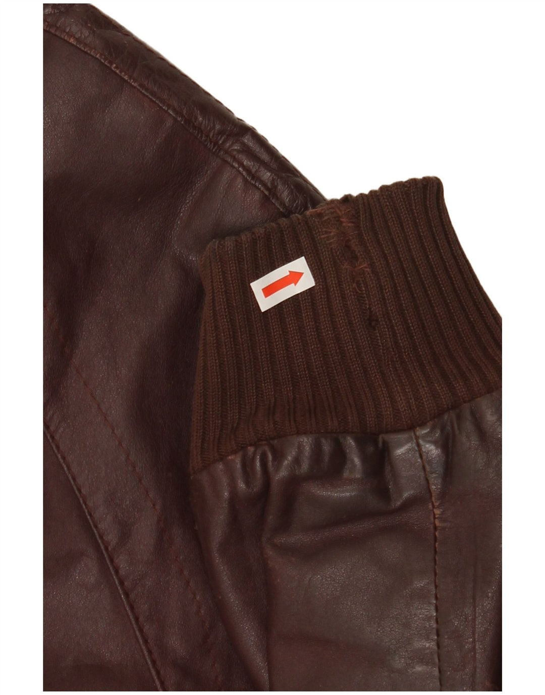 Мужская кожаная куртка VINTAGE UK 38 средний бордовый