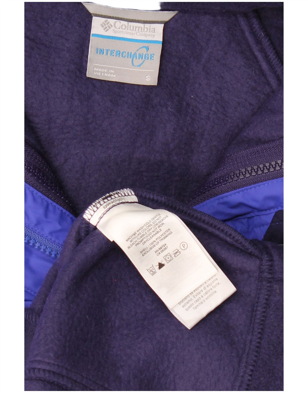 Женская ветровка большого размера COLUMBIA Interchange UK 10, маленькая синяя