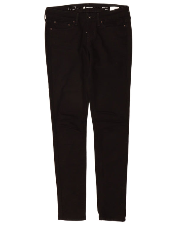 Женские джинсы скинни с современной посадкой и небольшим изгибом LEVI'S W25 L30, черный хлопок
