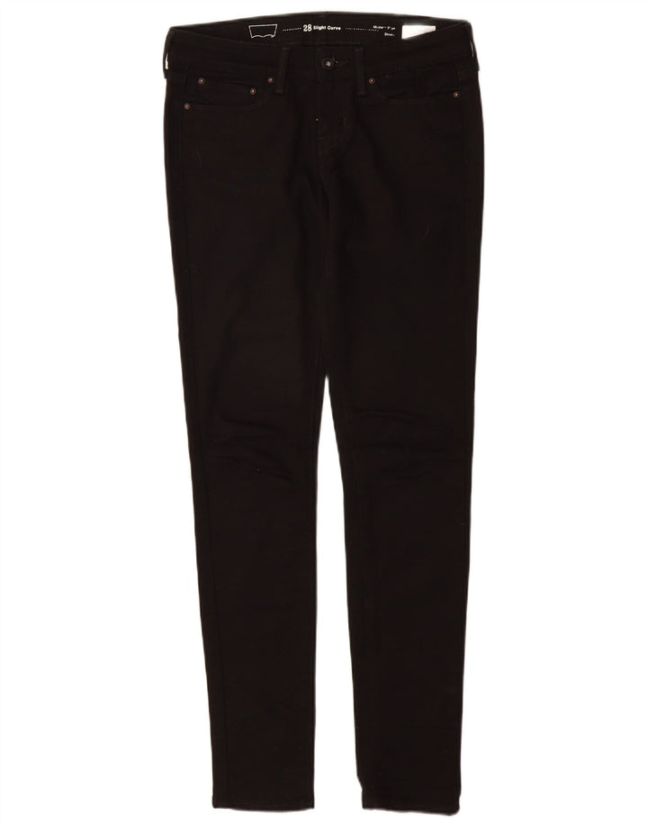 Женские джинсы скинни с современной посадкой и небольшим изгибом LEVI'S W25 L30, черный хлопок