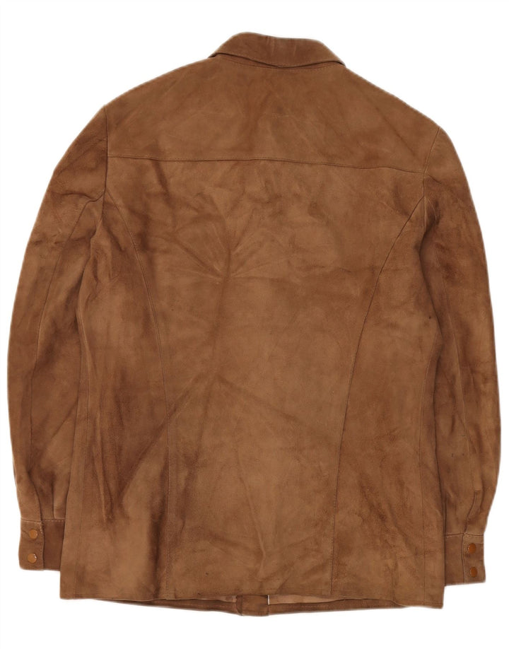 Винтажная мужская замшевая рубашка IT 50 Medium Brown