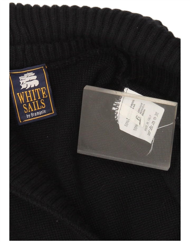 Мужской свободный кардиган White Sails, США 6, средний темно-синий шерстяной свитер