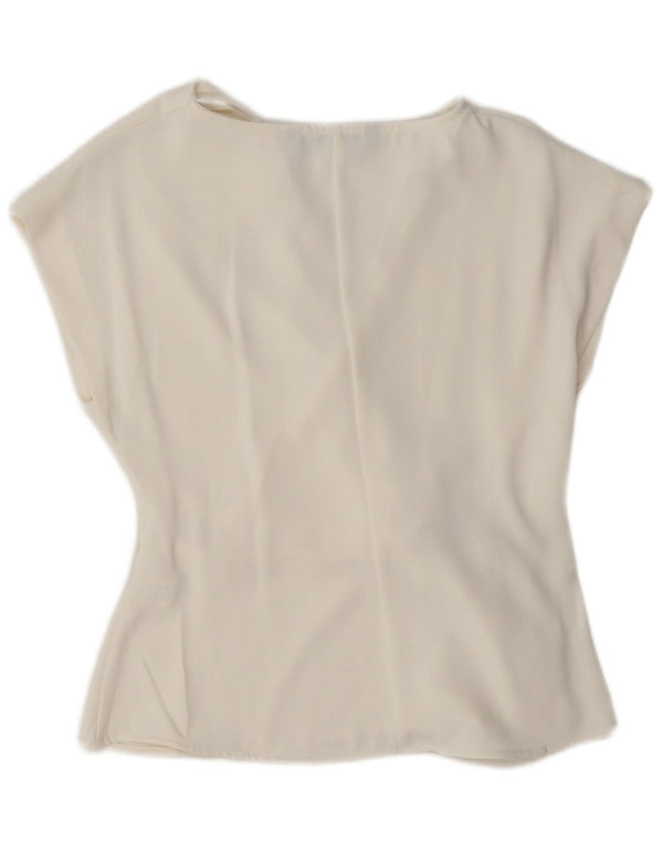 Женская блузка Zara Top UK 10, маленький белый полиэстер