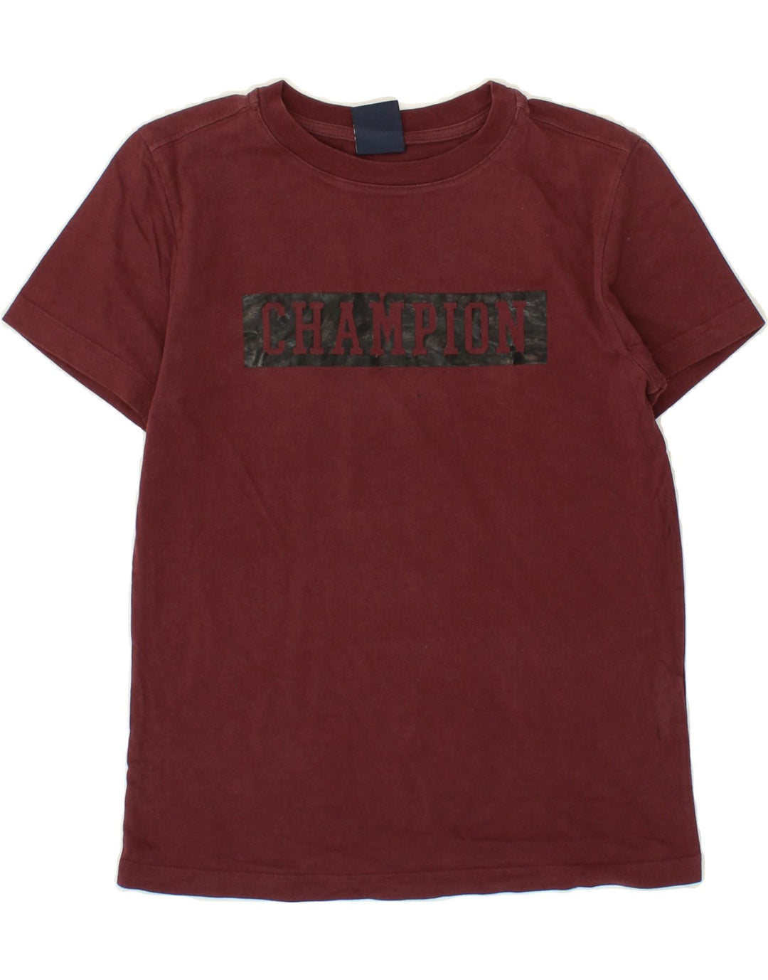 CHAMPION Boys Graphic T-Shirt Top 9-10 Years Medium  Maroon Cotton Vintage Champion and Second-Hand Champion from Messina Hembry 
