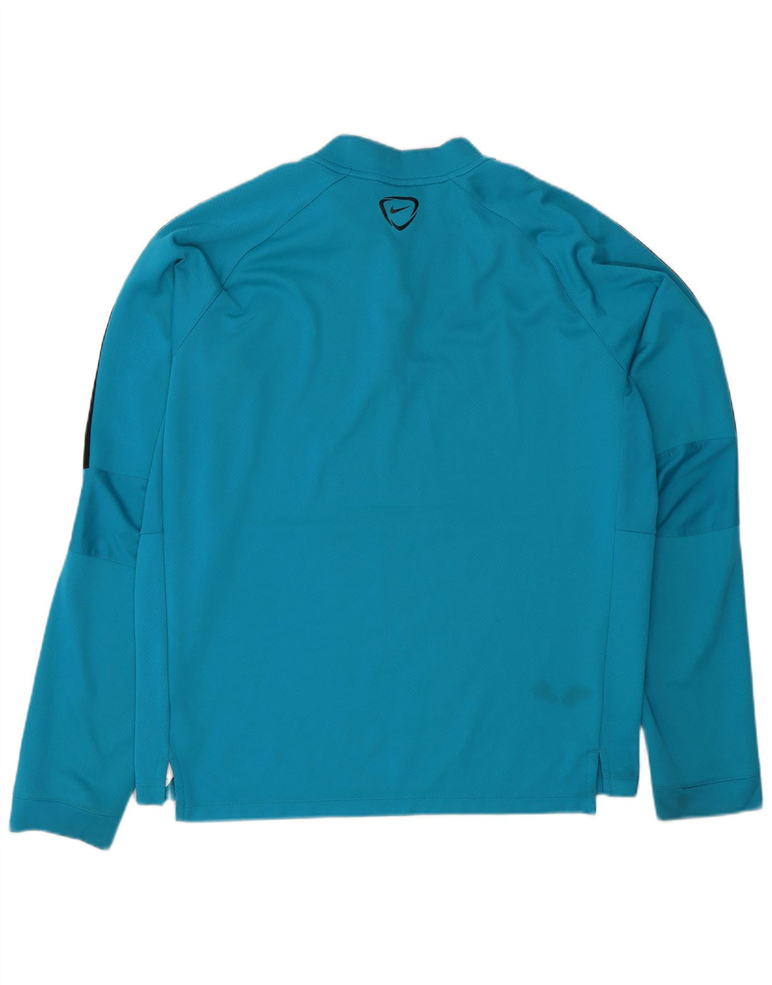 Мужской пуловер с воротником на молнии Nike Dri Fit, спортивный костюм, топ XL, синий с цветными блоками