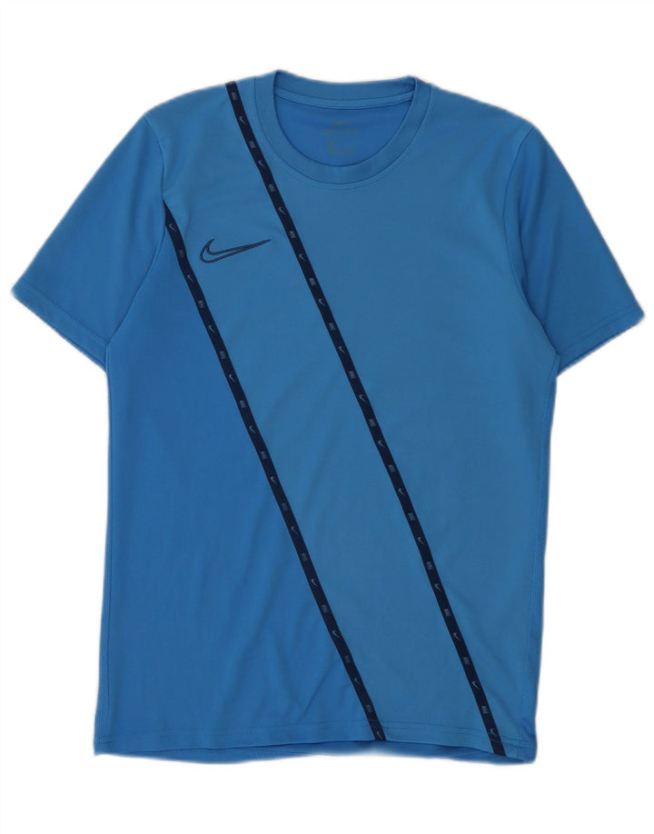 Мужская футболка Nike Dri Fit с графикой, верх, средний синий полиэстер