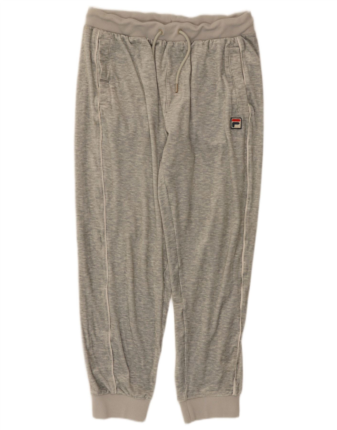 Fila Мужские велюровые спортивные брюки джоггеры среднего серого цвета с крапинками из полиэстера