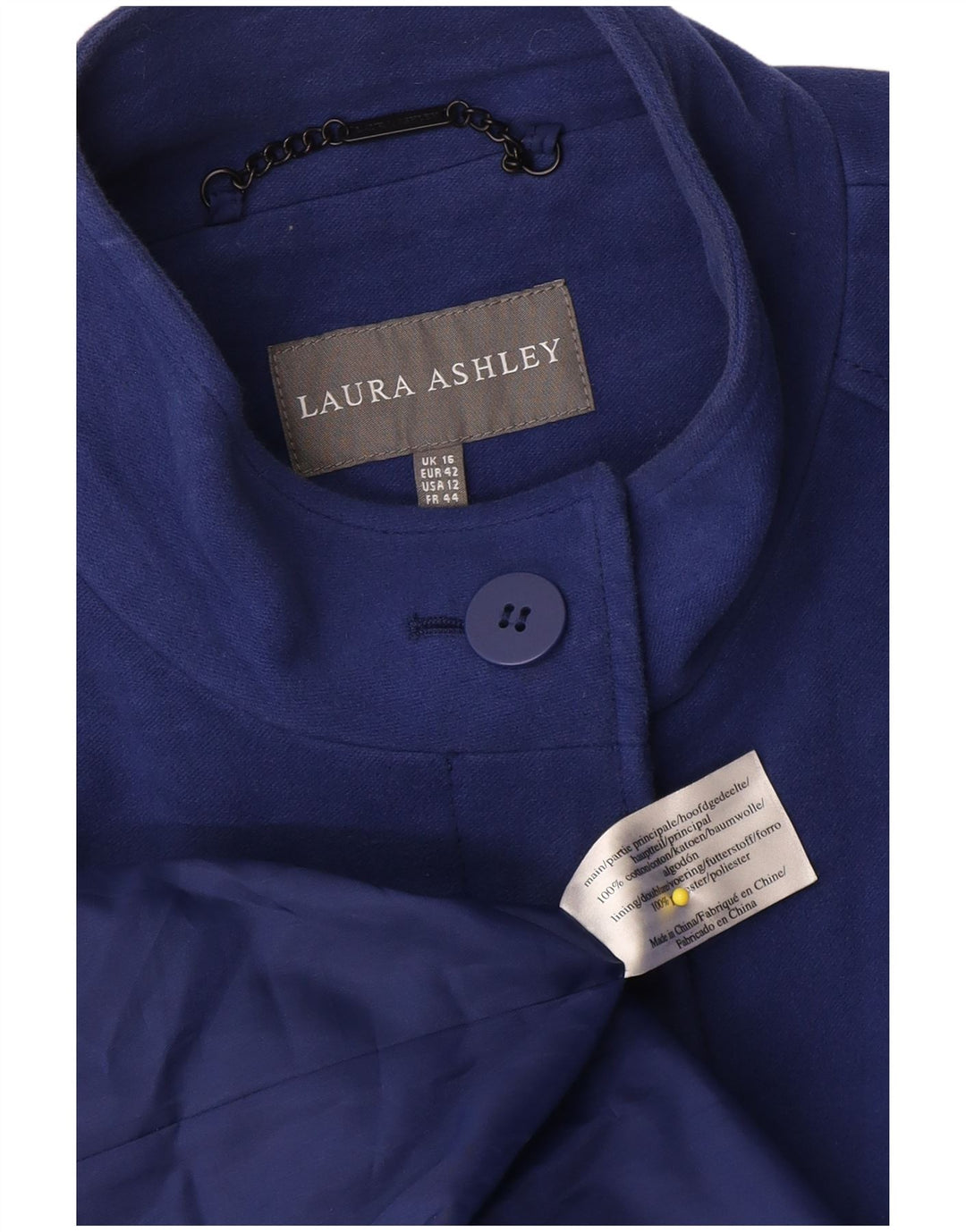 Женское пальто Laura Ashley UK 16, большой размер, темно-синий, хлопок