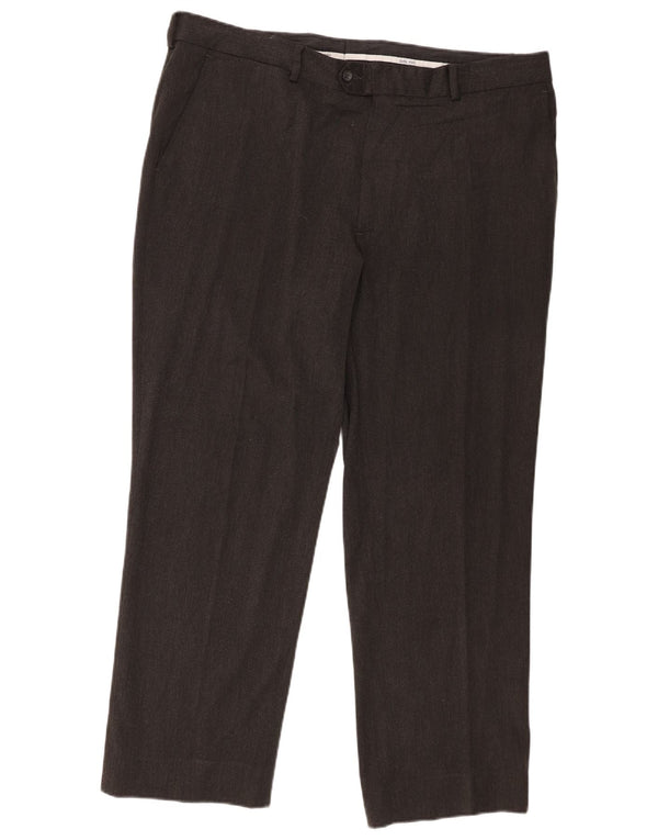 Мужские прямые костюмные брюки Zara EU 50 2XL W40 L29, серый полиэстер